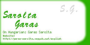 sarolta garas business card